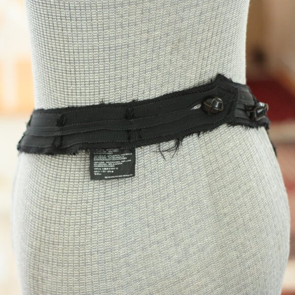 PRADA Black Beaded Cloth Belt main image 4